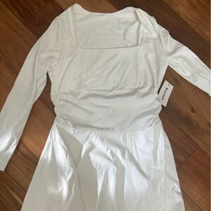 White Long Sleeve Dress